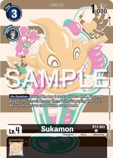 Sukamon (Digimon Illustration Competition Pack 2023) (BT3-063 C), Release Special Booster 1.0 — Digimon card price