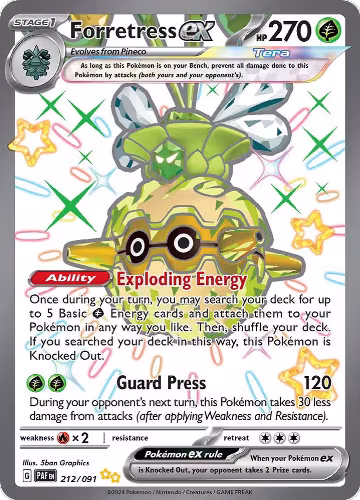 Forretress ex - 212/091 (212/091), Paldean Fates — Pokémon card price