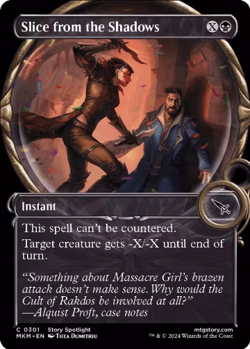 Slice from the Shadows (Showcase) (301), Murders at Karlov Manor — Magic card price
