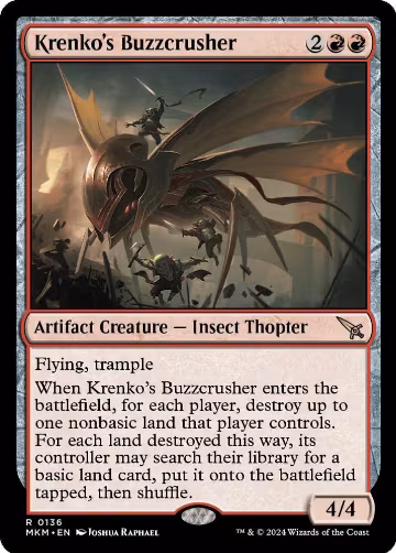 Krenko's Buzzcrusher (136), Murders at Karlov Manor — Magic card price