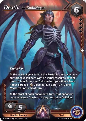 Death, the Endbringer (AC2-010), Clashgrounds — Alpha Clash card price