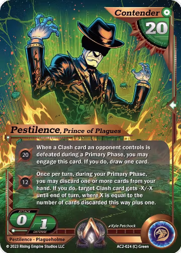 Pestilence, Prince of Plagues (AC2-024), Clashgrounds — Alpha Clash card price