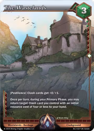The Wastelands (AC2-027), Clashgrounds — Alpha Clash card price
