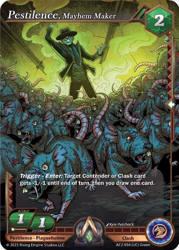 Pestilence, Mayhem Maker (AC2-034), Clashgrounds — Alpha Clash card price