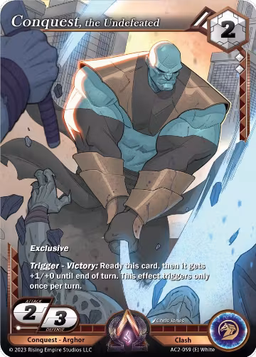 Conquest, the Undefeated (AC2-059), Clashgrounds — Alpha Clash card price