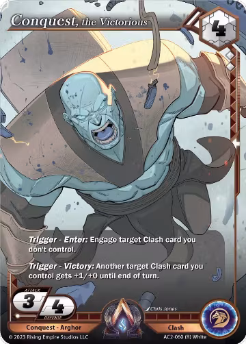Conquest, the Victorious (AC2-060), Clashgrounds — Alpha Clash card price
