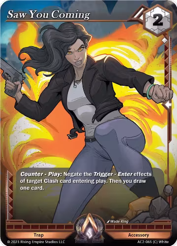 Saw You Coming (AC2-065), Clashgrounds — Alpha Clash card price