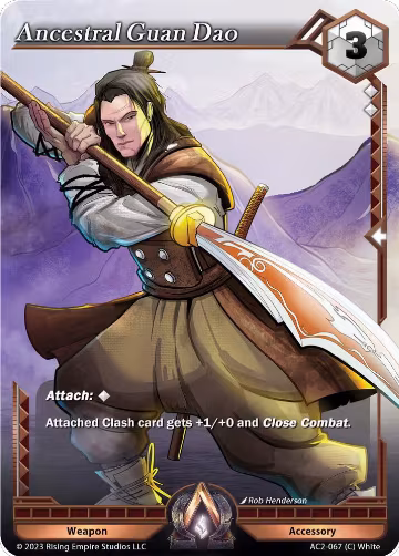 Ancestral Guan Dao (AC2-067), Clashgrounds — Alpha Clash card price