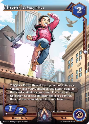 Haven, Taking Risks (AC2-085), Clashgrounds — Alpha Clash card price