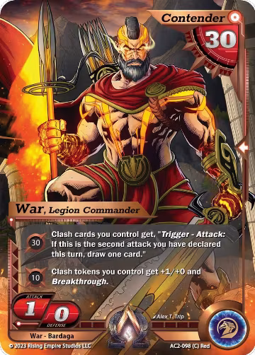 War, Legion Commander (AC2-098), Clashgrounds — Alpha Clash card price