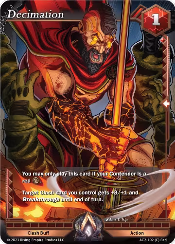 Decimation (AC2-102), Clashgrounds — Alpha Clash card price