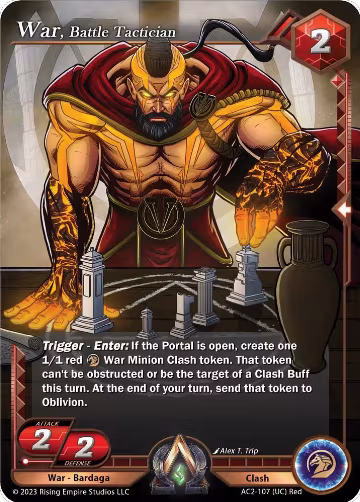 War, Battle Tactician (AC2-107), Clashgrounds — Alpha Clash card price