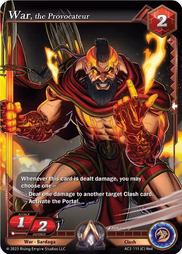War, the Provocateur (AC2-111), Clashgrounds — Alpha Clash card price