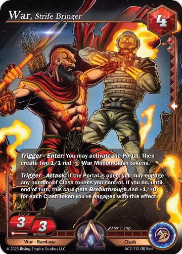 War, Strife Bringer (AC2-112), Clashgrounds — Alpha Clash card price