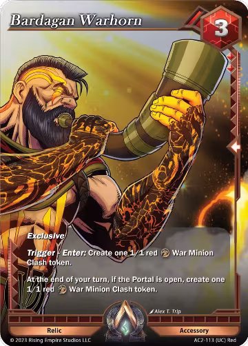 Bardagan Warhorn (AC2-113), Clashgrounds — Alpha Clash card price