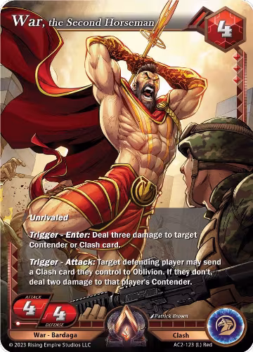 War, the Second Horseman (AC2-123), Clashgrounds — Alpha Clash card price