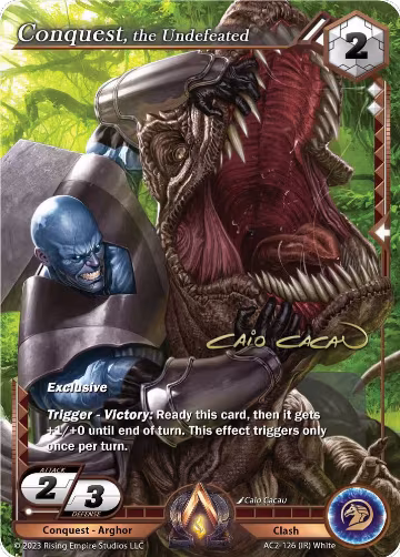Conquest, the Undefeated (Iconic Rare) (AC2-126), Clashgrounds — Alpha Clash card price
