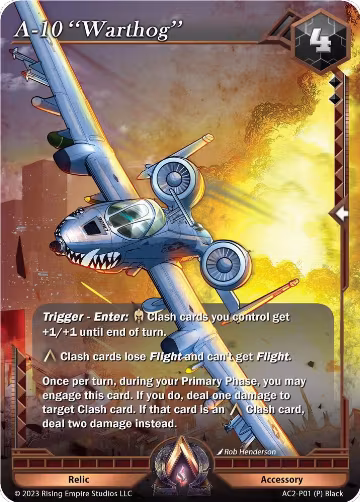 A-10 "Warthog" (AC2-P01), Clashgrounds — Alpha Clash card price