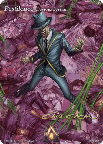 Pestilence, Devious Servant (Iconic Art) (AC2-002 IA), Clashgrounds — Alpha Clash card price
