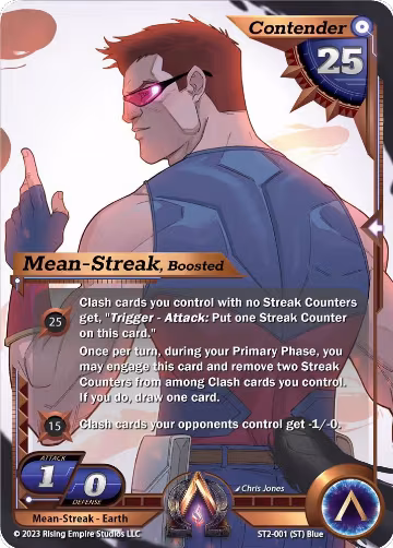 Mean-Streak, Boosted (ST2-001), Clashgrounds — Alpha Clash card price