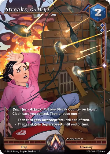 Streaks, Go Help! (ST2-005), Clashgrounds — Alpha Clash card price