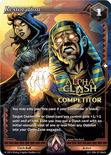 Restoration (Competitor) (AC2-006), Clashgrounds — Alpha Clash card price