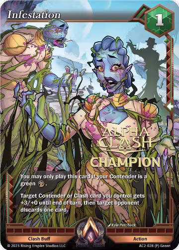 Infestation (Champion) (AC2-028), Clashgrounds — Alpha Clash card price