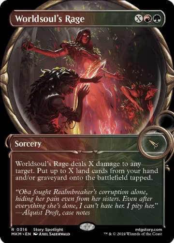 Worldsoul's Rage (Showcase) (316), Murders at Karlov Manor — Magic card price