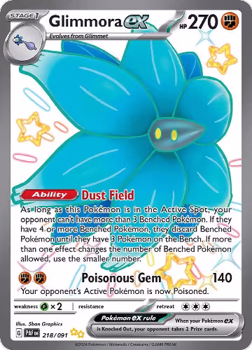 Glimmora ex (218/091), Paldean Fates — Pokémon card price