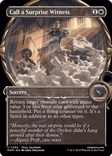 Call a Surprise Witness (Showcase) (289), Murders at Karlov Manor — Magic card price