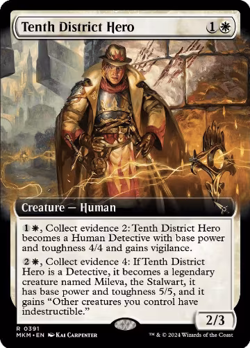 Tenth District Hero (Extended Art) (391), Murders at Karlov Manor — Magic card price
