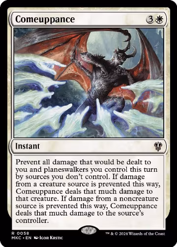 Comeuppance (58), Commander: Murders at Karlov Manor — Magic card price