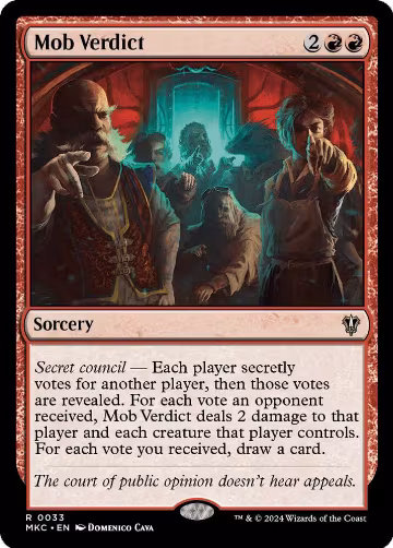 Mob Verdict (33), Commander: Murders at Karlov Manor — Magic card price