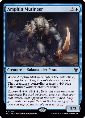 Amphin Mutineer (95), Commander: Murders at Karlov Manor — Magic card price