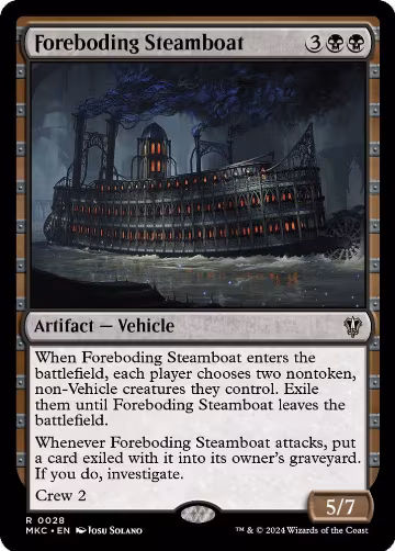 Foreboding Steamboat (28), Commander: Murders at Karlov Manor — Magic card price