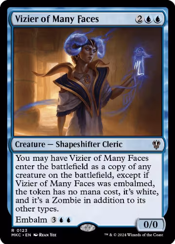 Vizier of Many Faces (123), Commander: Murders at Karlov Manor — Magic card price