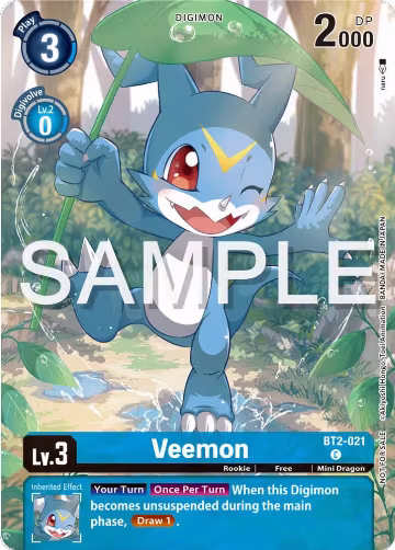 Veemon - BT2-021 (Digimon Illustration Competition Pack 2023) (BT2-021 C), Release Special Booster 1.0 — Digimon card price