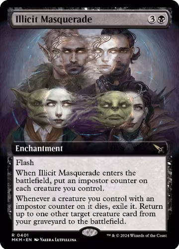 Illicit Masquerade (Extended Art) (401), Murders at Karlov Manor — Magic card price