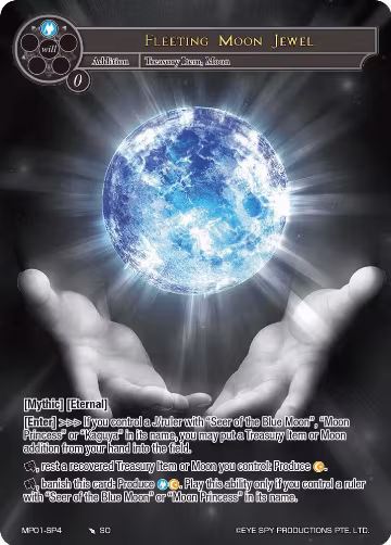 Fleeting Moon Jewel (Uber Rare) (MP01-SP4), Masterpiece "Pilgrim-Memories" — Force of Will card price