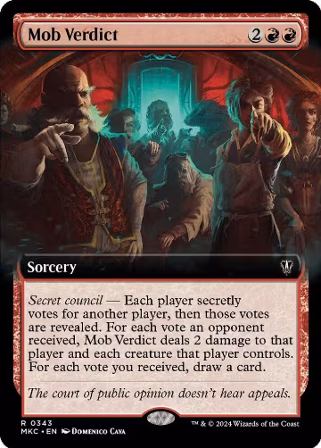 Mob Verdict (Extended Art) (343), Commander: Murders at Karlov Manor — Magic card price