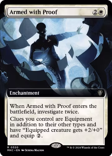 Armed with Proof (Extended Art) (320), Commander: Murders at Karlov Manor — Magic card price