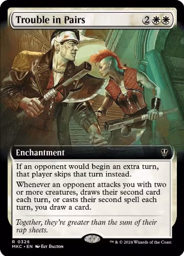 Trouble in Pairs (Extended Art) (326), Commander: Murders at Karlov Manor — Magic card price