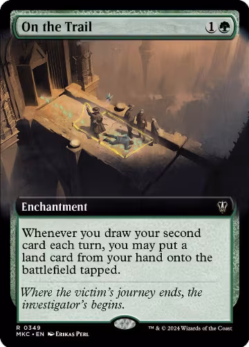 On the Trail (Extended Art) (349), Commander: Murders at Karlov Manor — Magic card price