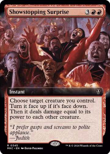 Showstopping Surprise (Extended Art) (345), Commander: Murders at Karlov Manor — Magic card price