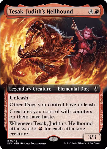 Tesak, Judith's Hellhound (Extended Art) (346), Commander: Murders at Karlov Manor — Magic card price