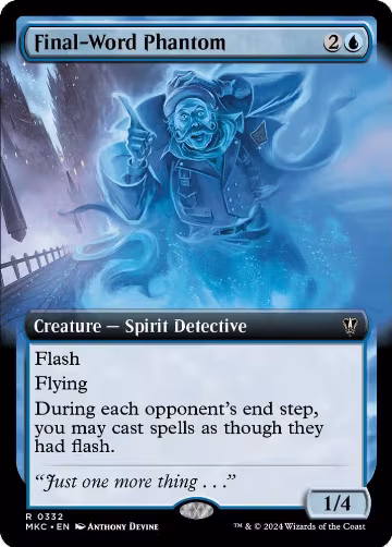 Final-Word Phantom (Extended Art) (332), Commander: Murders at Karlov Manor — Magic card price