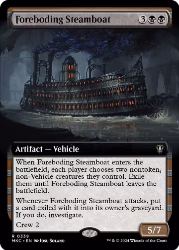 Foreboding Steamboat (Extended Art) (338), Commander: Murders at Karlov Manor — Magic card price