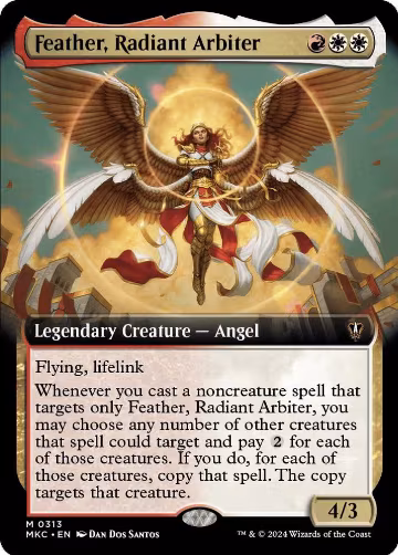 Feather, Radiant Arbiter (Extended Art) (313), Commander: Murders at Karlov Manor — Magic card price