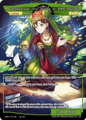Liberator of Wind // Scheherazade, the Teller of 1001 Stories (MP01-121 JR), Masterpiece "Pilgrim-Memories" — Force of Will card price