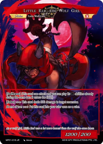 Little Red Riding Hood // Little Red, the Wolf Girl (MP01-016 JR), Masterpiece "Pilgrim-Memories" — Force of Will card price